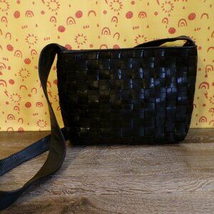 CEM Women's Black Woven Purse Shoulder Bag or Crossbody